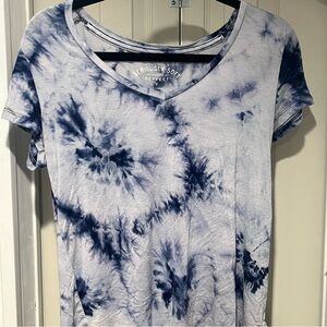 Aeropostale, women’s Tie-Dye Top - Blue and white, medium